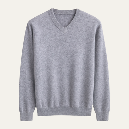 Men's Merino Wool V Neck Sweater - VibreMode