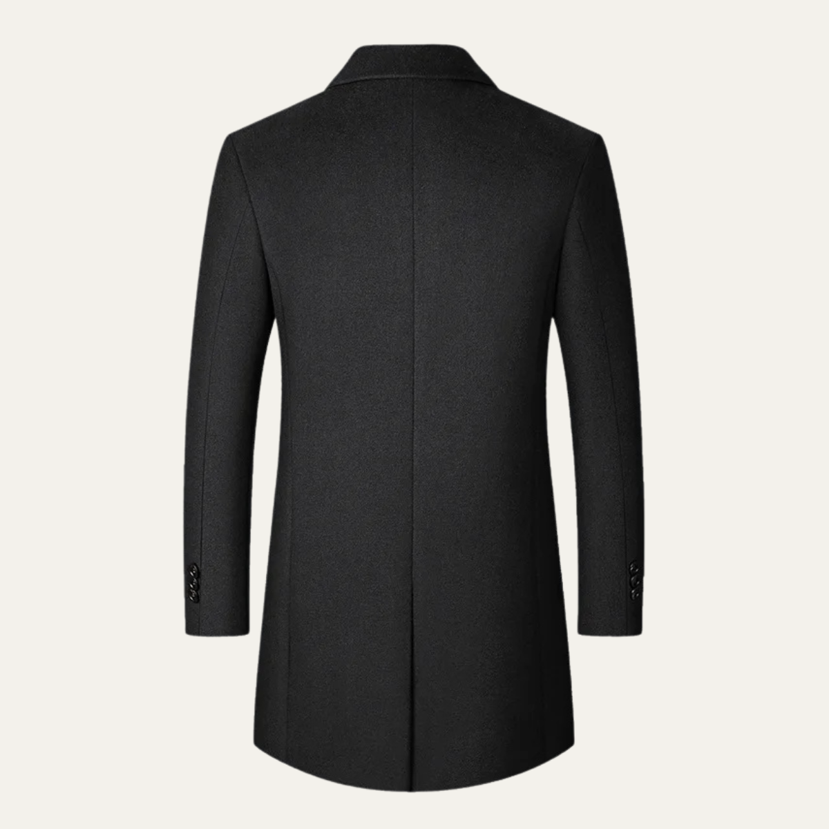 Men's Tailored Trench Coat Single Breasted Wool