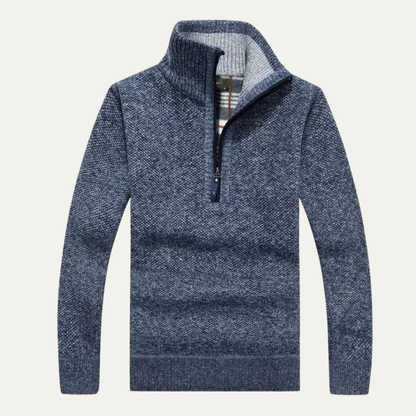 Men's Thick Fleece Half Zip Sweater - VibreMode