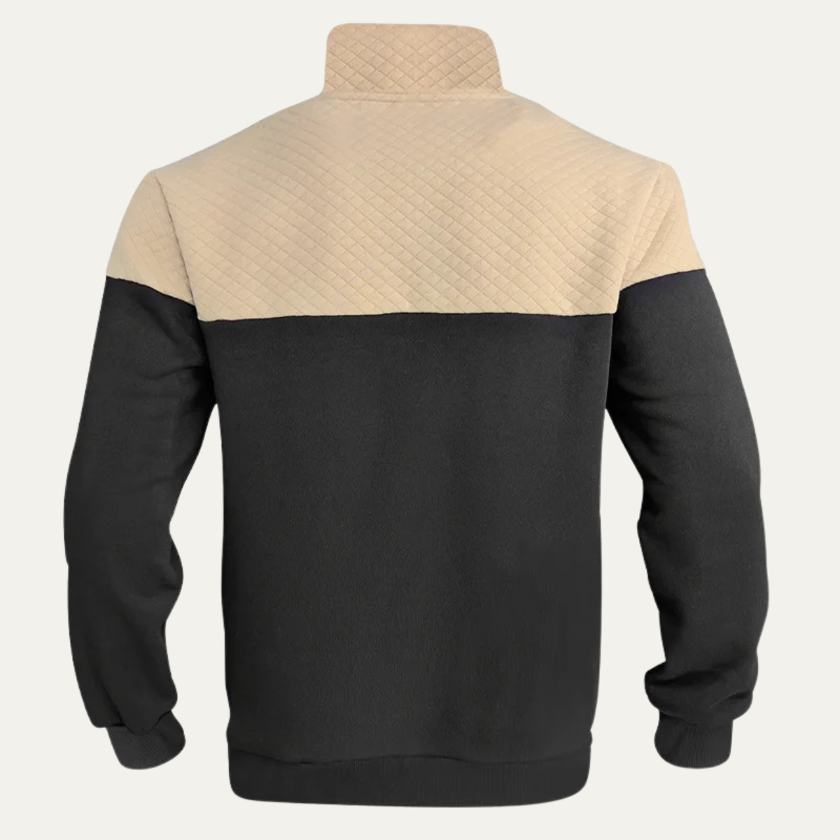 Men's Quilted Half Zip Sweater Color Block