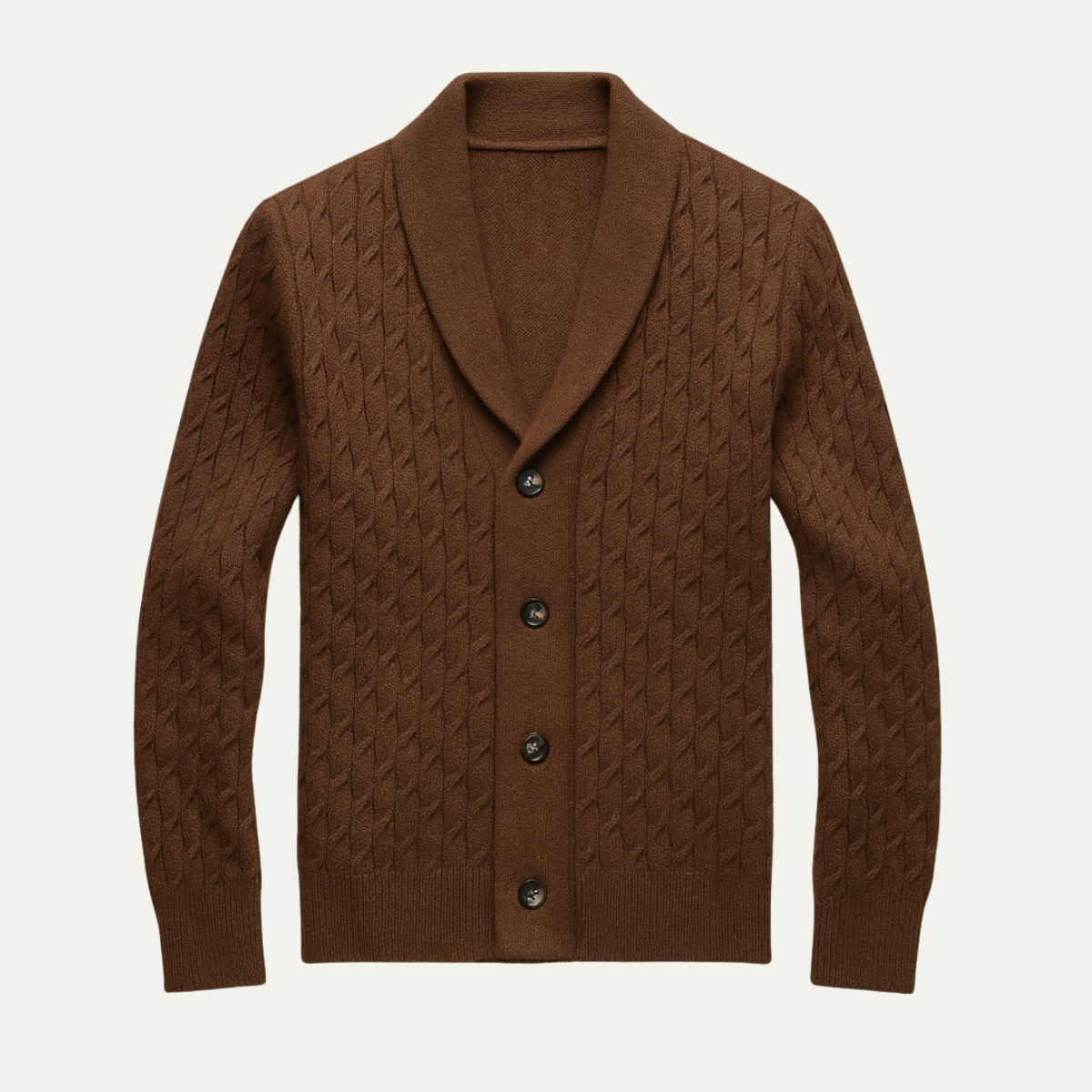 Men's Knitted V Neck Cardigan - VibreMode