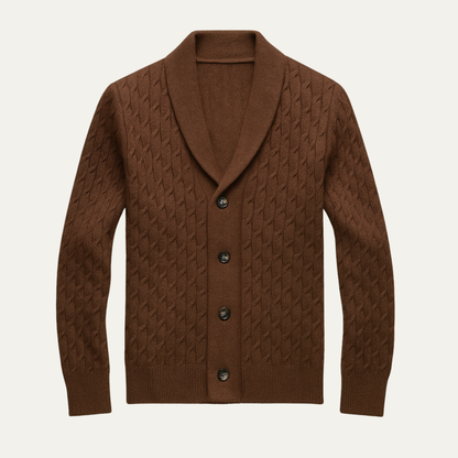 Men's Knitted V Neck Cardigan - VibreMode