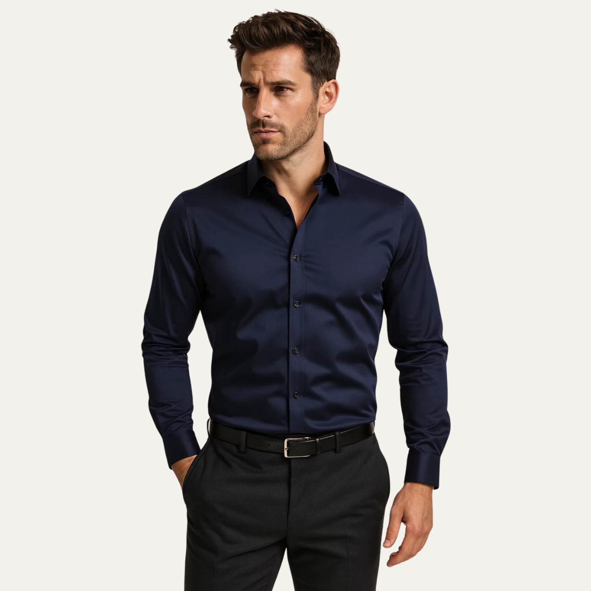 Men's Classic Dress Shirt Cotton Button Up