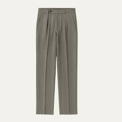 Men's High Waist Pleated Dress Pants - VibreMode