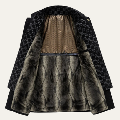 Men's Fur Lined Winter Coat Warm