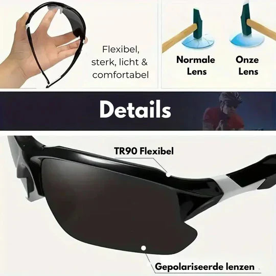 Polarized Sports Sunglasses Optimal Clarity Comfort - VibreMode
