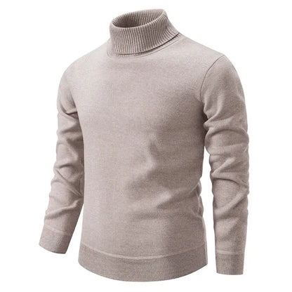 Men's Turtleneck Sweater Ribbed Design