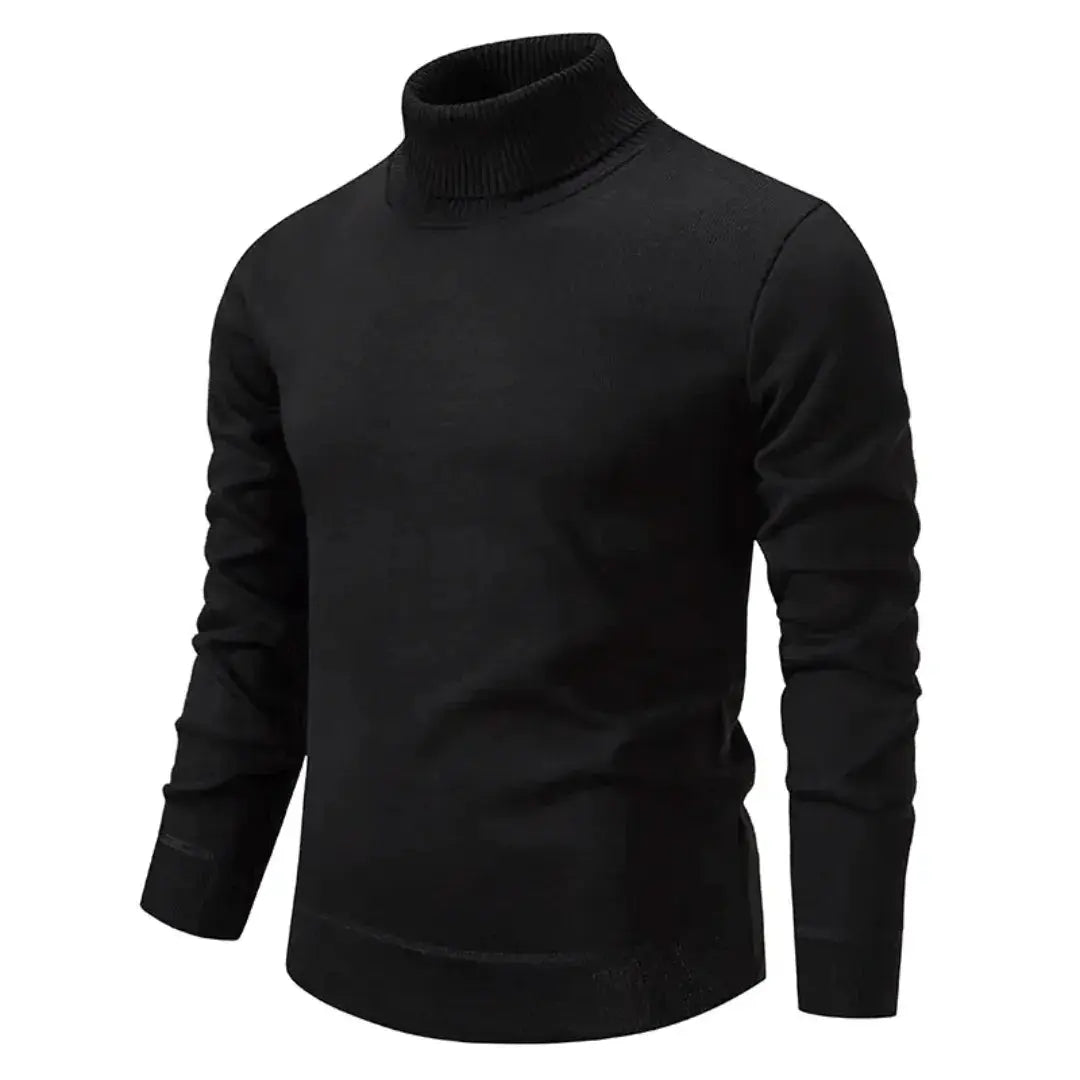 Men's Turtleneck Sweater Ribbed Design