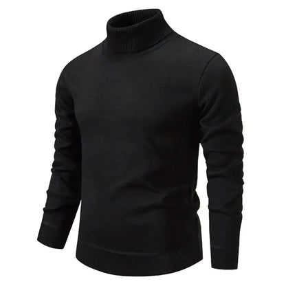 Men's Turtleneck Sweater Ribbed Design