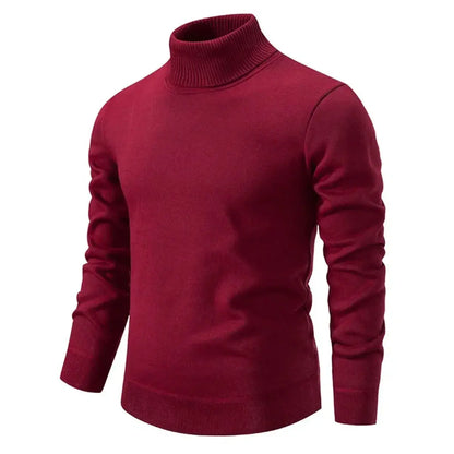 Men's Turtleneck Sweater Ribbed Design