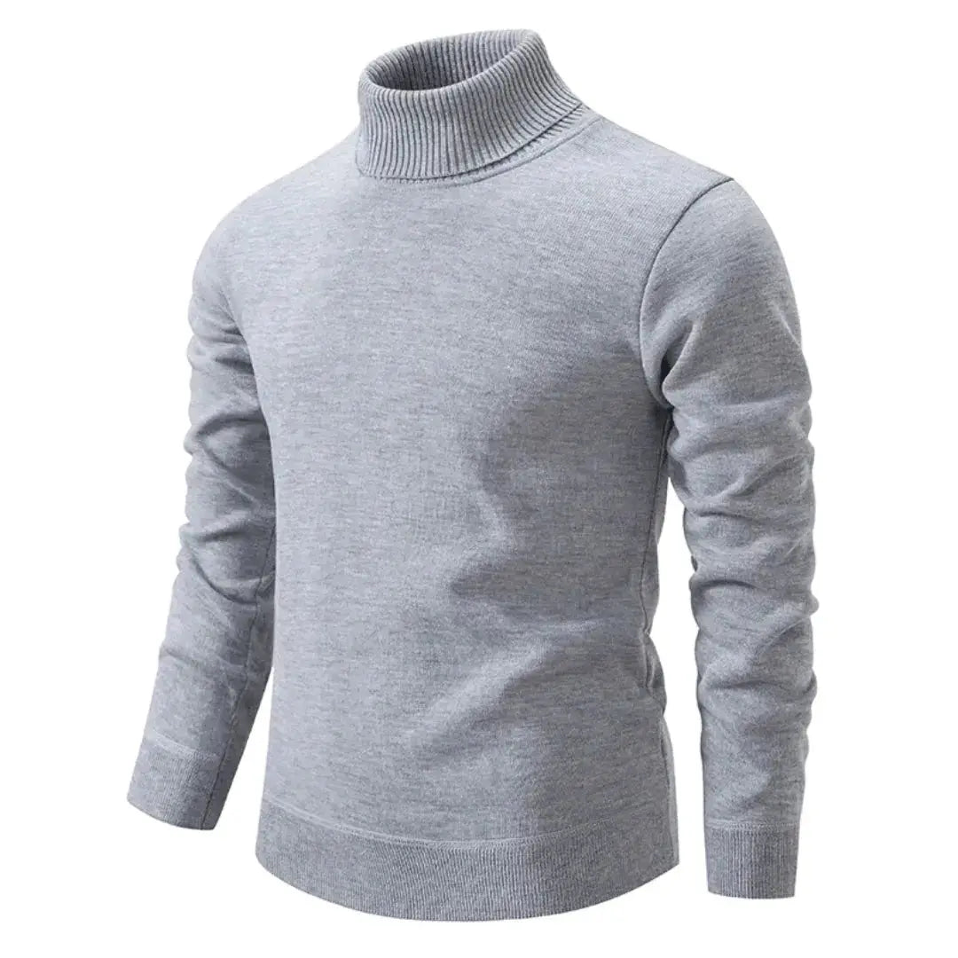 Men's Turtleneck Sweater Ribbed Design