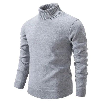 Men's Turtleneck Sweater Ribbed Design