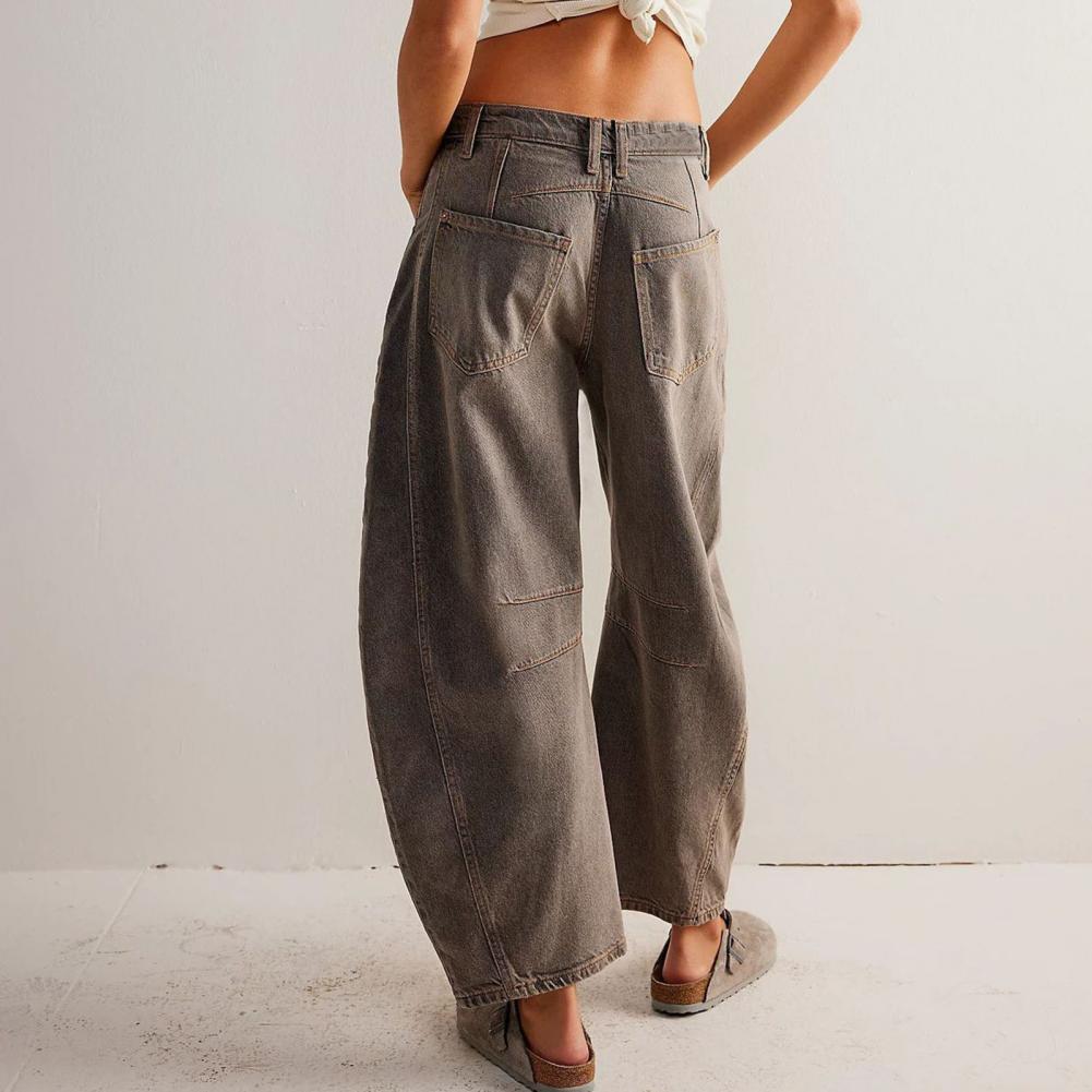 Comfy Women's High Waist Wide Leg Jeans Loose Fit Denim