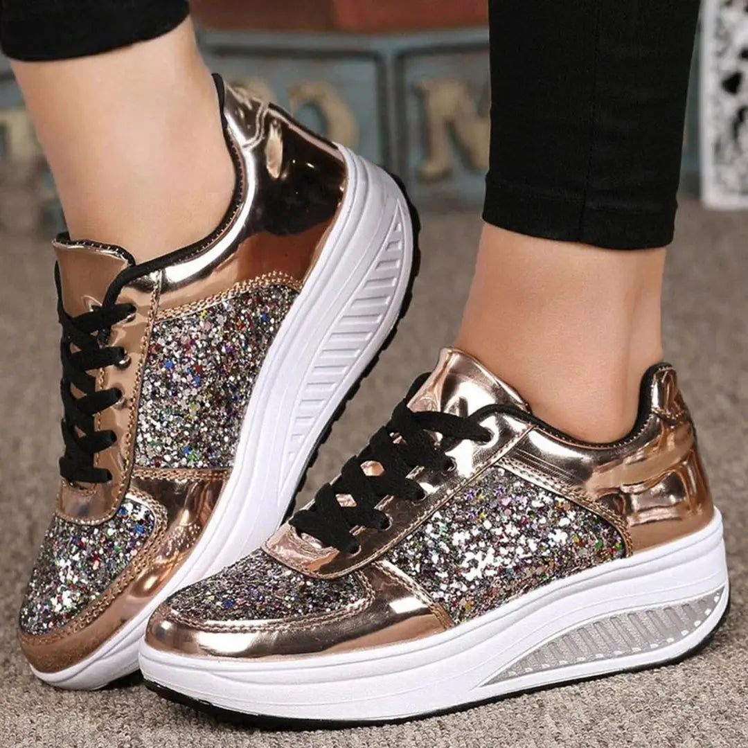 Women's Cushioned Platform Sneakers Comfortable Fit - VibreMode