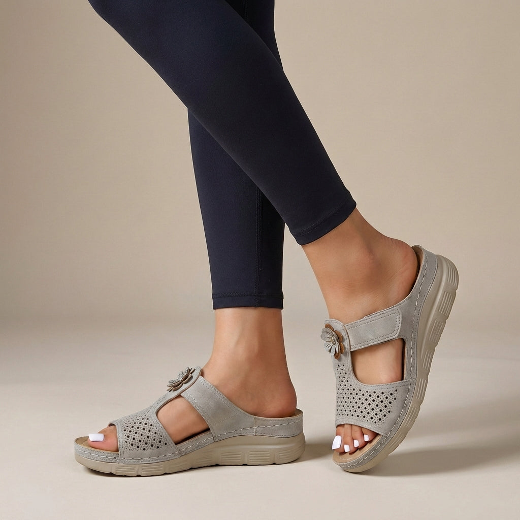 Women's Orthopedic Wedge Sandals Cushioned Support Floral