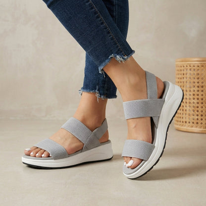 Women's Orthopedic Platform Sandals Elastic Strap Comfortable