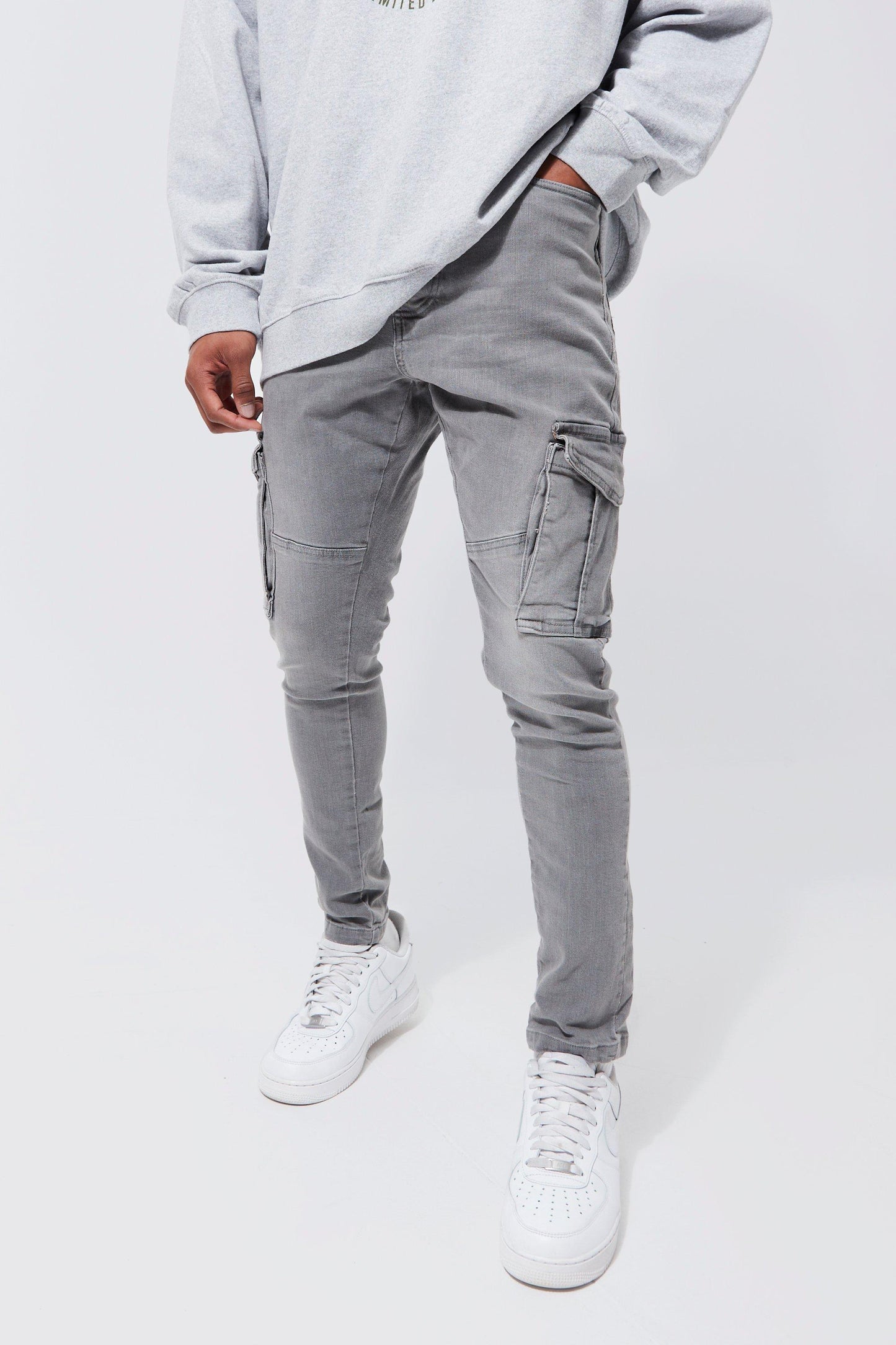Men's Stretch Jeans Dark Blue Cotton - VibreMode