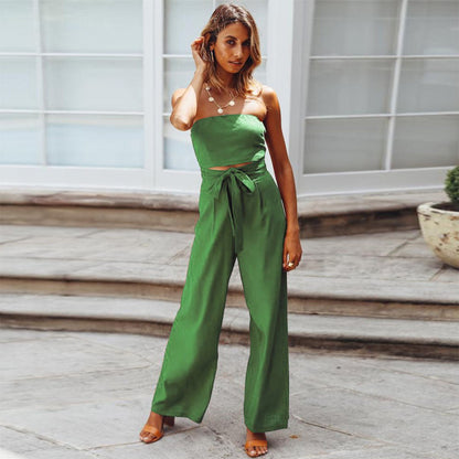 Beachy | Women's Strapless Wide Leg Summer Jumpsuit