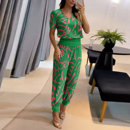 Women's Printed Jumpsuit Chic Style