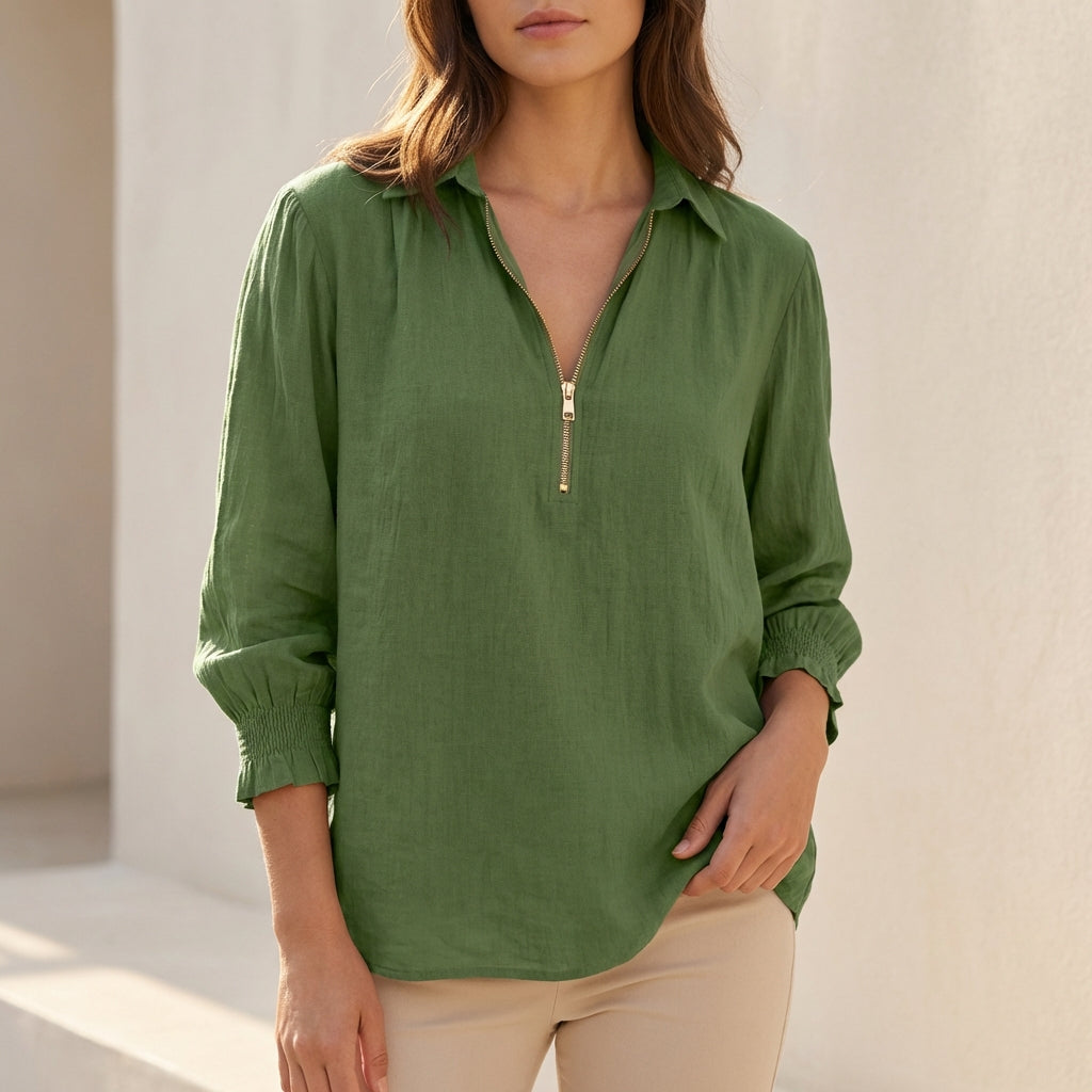 Women's Linen Oversized Blouse Relaxed Fit