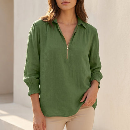 Women's Linen Oversized Blouse Relaxed Fit