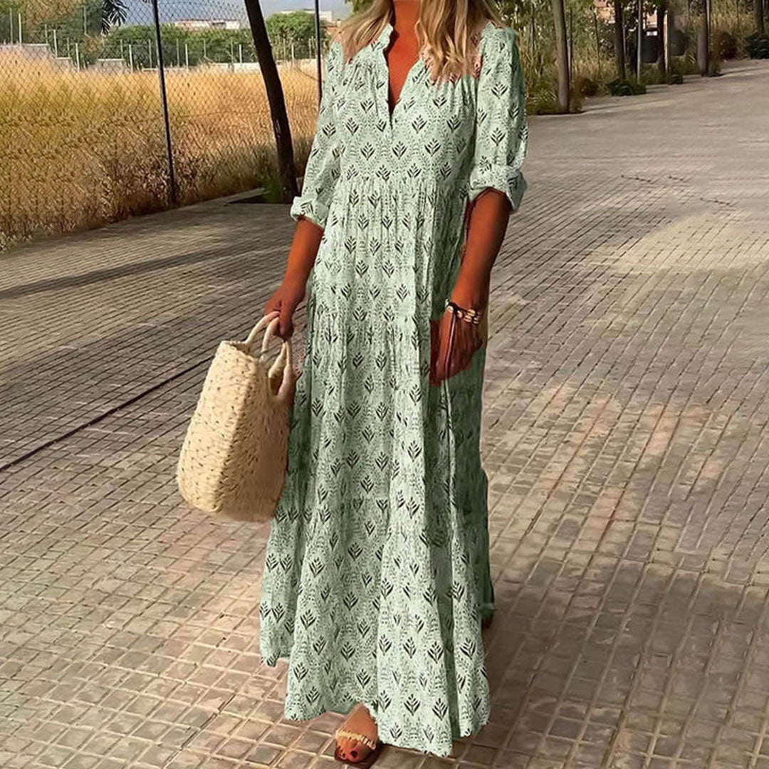 Chic Floral Maxi Summer Dress for Women