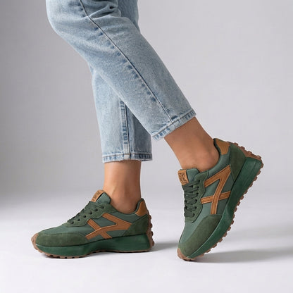 Lace Up Chunky Sole Sneakers Bold Graphic Detail