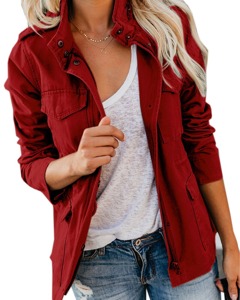 Women's Autumn Coat With Pockets