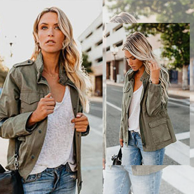 Women's Autumn Coat With Pockets