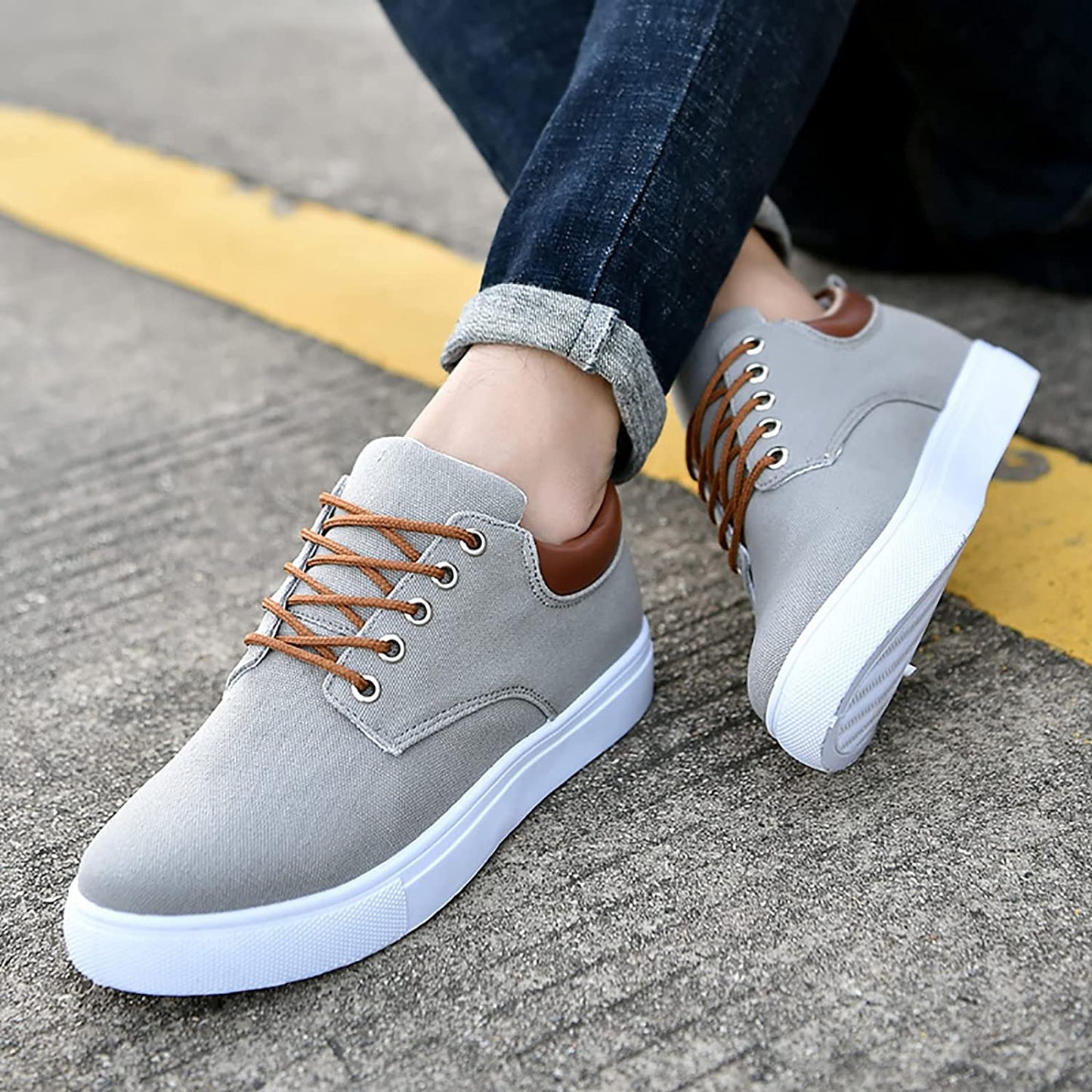 Classic Black White Lace Sneakers