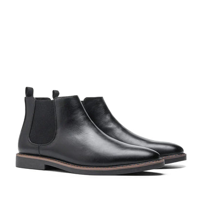 Men's Chelsea Boots Waterproof Elastic Sides Black