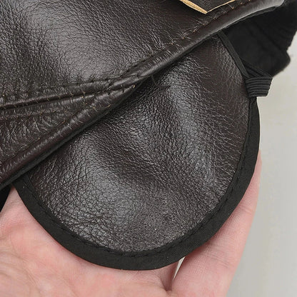 Authentic Brown Leather Baseball Cap