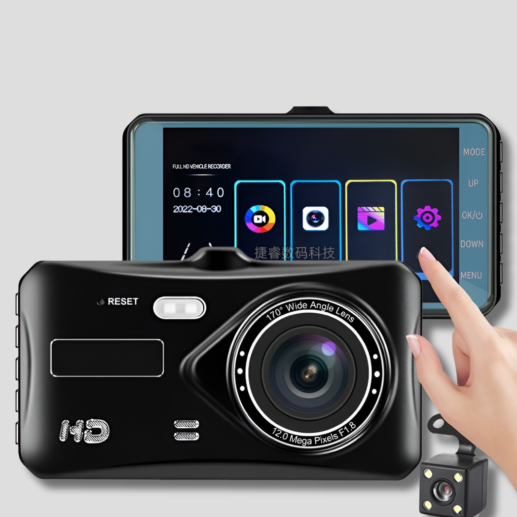 Wireless Dual Dash Cam Night Vision 170° Wide Angle - VibreMode