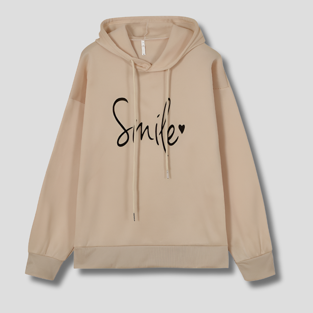Women's Smile Graphic Hoodie - VibreMode