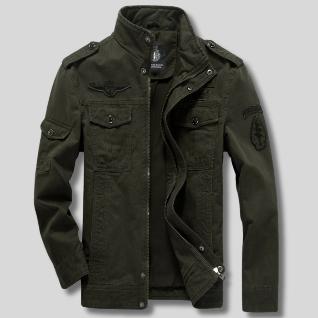 Men's Long Sleeve Biker Jacket Casual - VibreMode