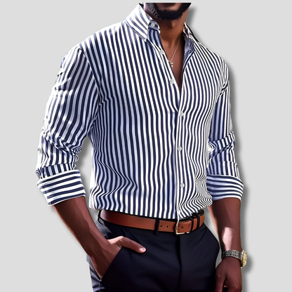 Cotton Striped Casual Shirt - VibreMode