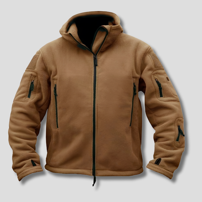 Men's Fleece Jacket Wind-Resistant Outdoor Layer