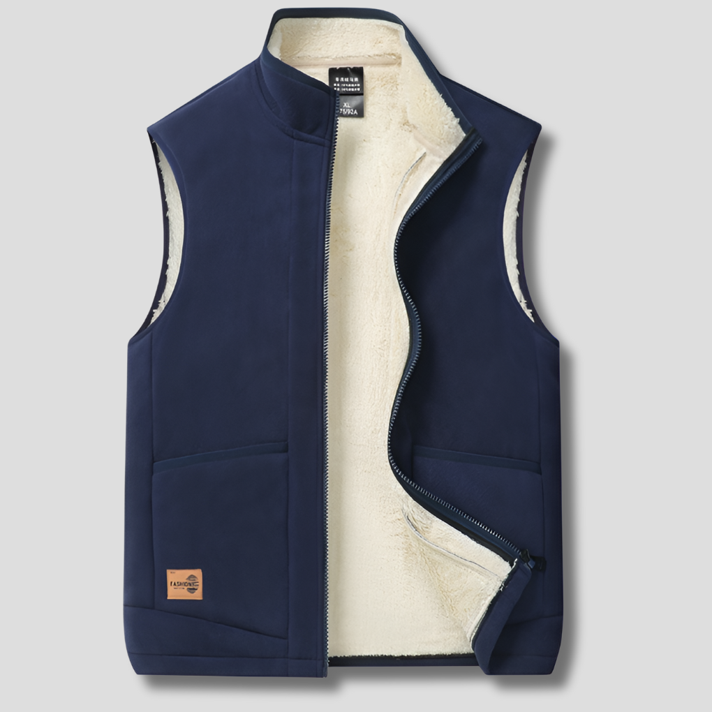 Men's Insulated Winter Vest Warm Fleece Lined - VibreMode