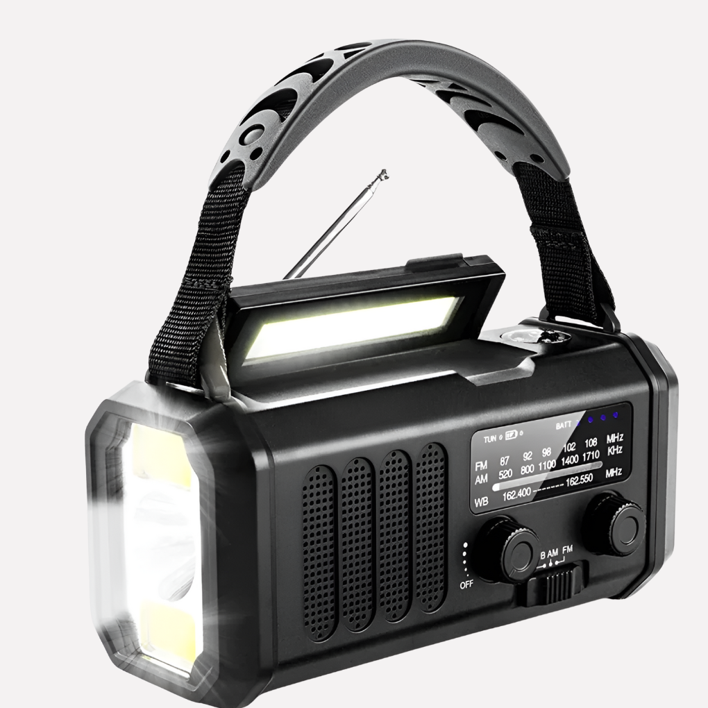 Hand Crank Solar Radio With Power Bank Function - VibreMode