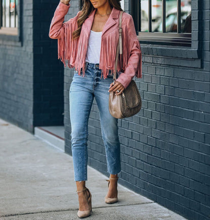 Chic Ladies Boho Fringe Jacket