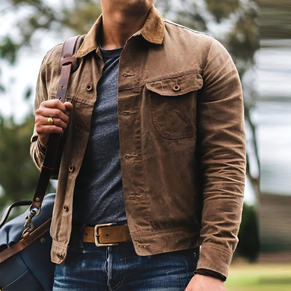 Men's Rugged Outdoor Jacket Button Front - VibreMode