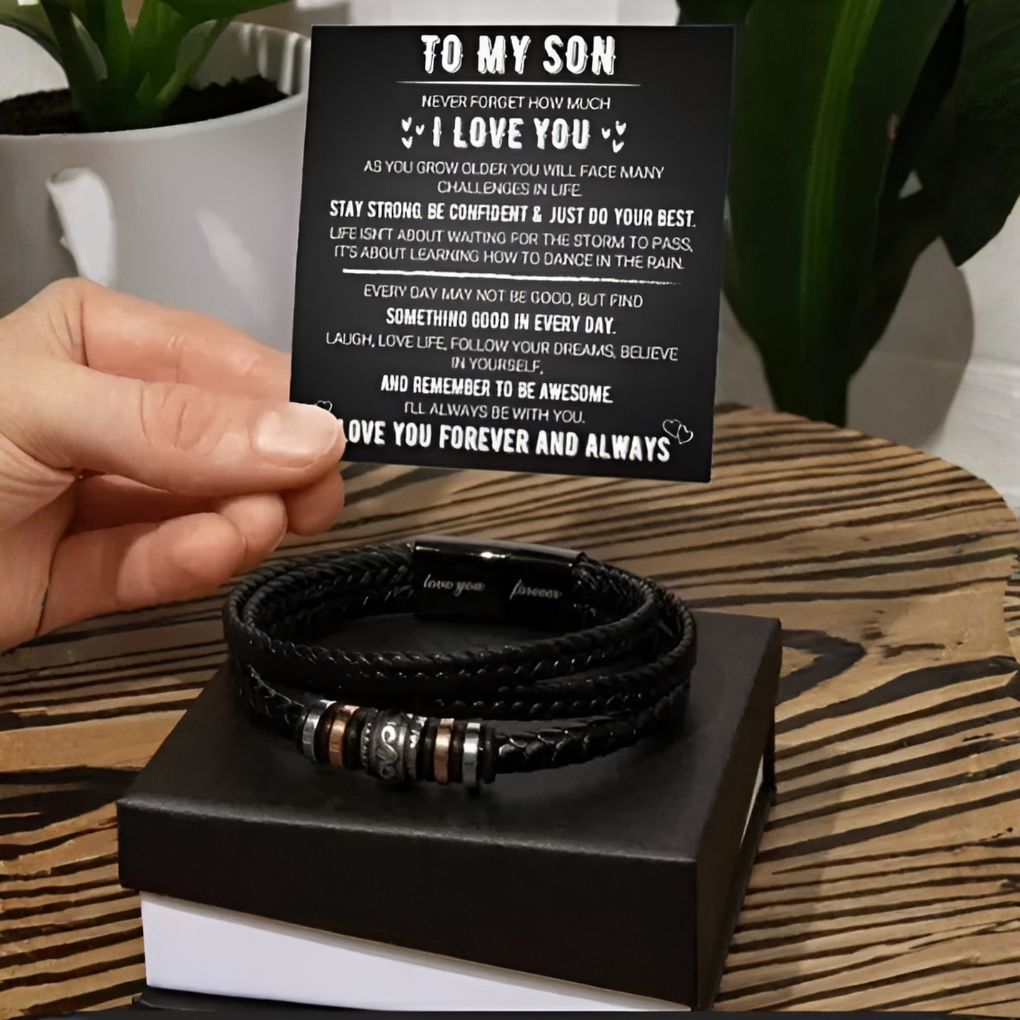 Men's Leather Bracelet Masculine Design - VibreMode