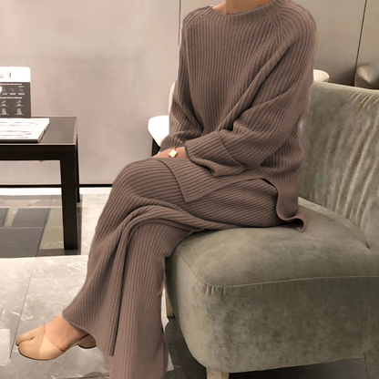 Women's Knit Sweater Pants Set - VibreMode