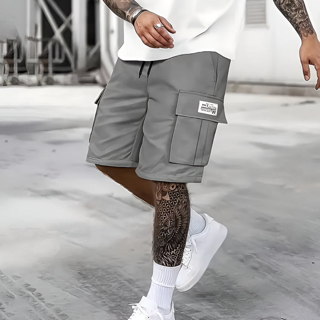 Men's Casual Loose Fit Cargo Shorts - VibreMode