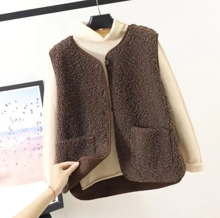 Warm Plush Fleece Vest for Women - VibreMode