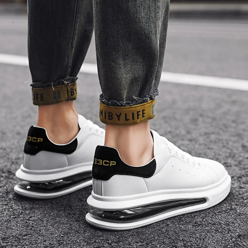 Men's Lace-Up Sneakers Thick Sole