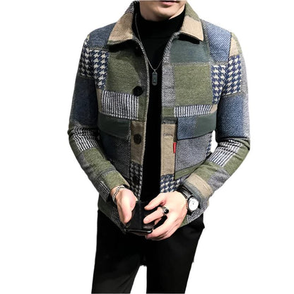 Alvan Mens Glen Stripe Overcoat