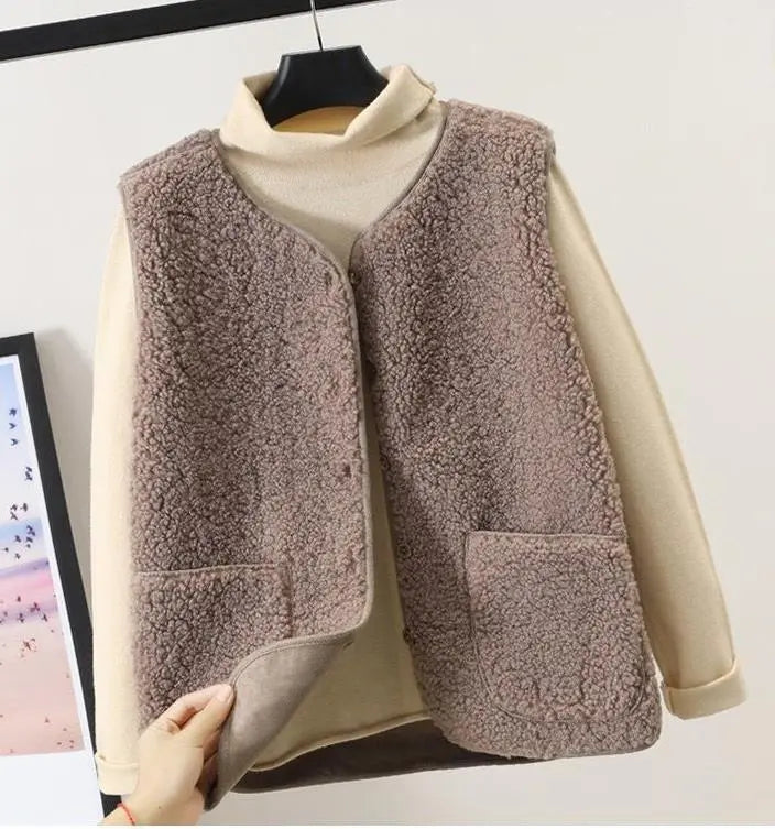 Warm Plush Fleece Vest for Women