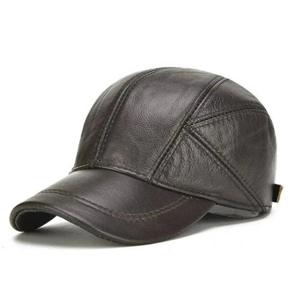 Men's Faux Leather Sports Cap