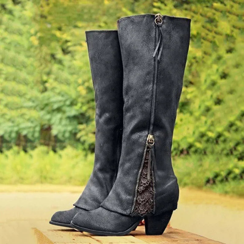 Tall Leather Riding Boots